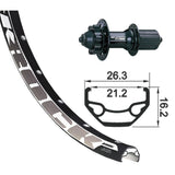Rear Wheel XLC Quick Release Axle 135mm 6-Bolt Black