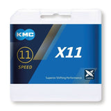 KMC X11 Chain 118 Links 11s Silver/Black